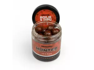 MIKBAITS Hunter boilie v dipu 250ml - Jahoda 24mm