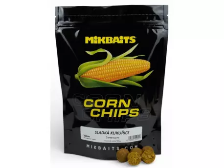 MIKBAITS Corn Chips boilie 300g - Sladká kukuřice 30mm