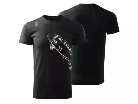 Giants fishing Tričko pánské černé Plavající kapr