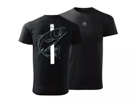 Giants fishing Tričko pánské černé Pstruh