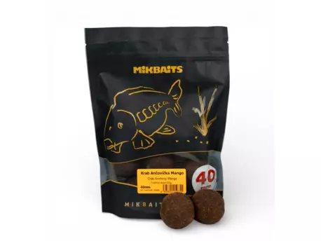 MIKBAITS Fanatica boilie 300g - Krab Ančovička Mango 40mm golf size