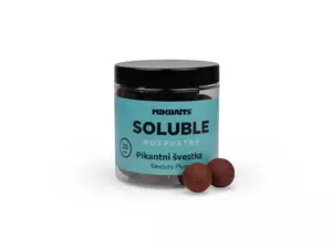 MIKBAITS Rozpustné SOLUBLE boilie 250ml - Pikantní švestka 20mm