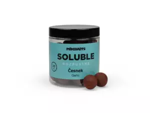 MIKBAITS Rozpustné SOLUBLE boilie 250ml - Česnek 20mm