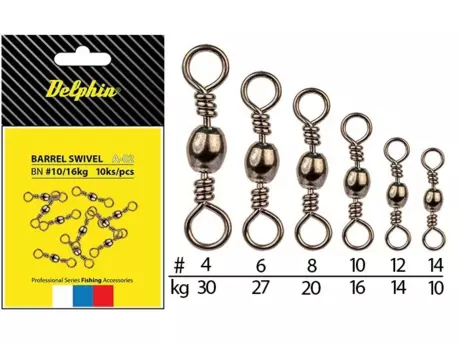 DELPHIN Barrel Swivel A-02/10ks VÝPRODEJ