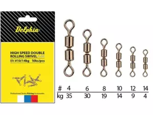 DELPHIN Hi speed double rolling swivel A-04 VÝPRODEJ