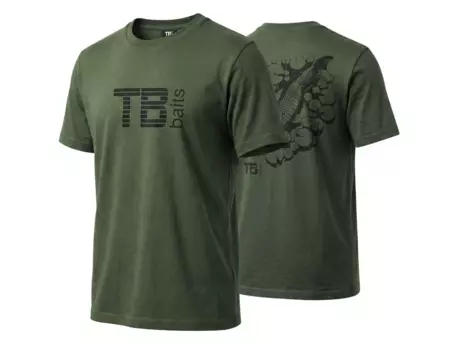TB Baits Tričko Hidden Carp Green