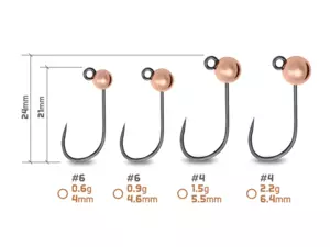 Wolframový jig Delphin T-AREA BL/5ks
