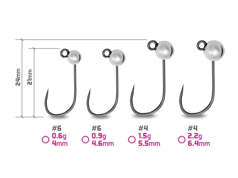 Wolframový jig Delphin T-AREA BL/5ks