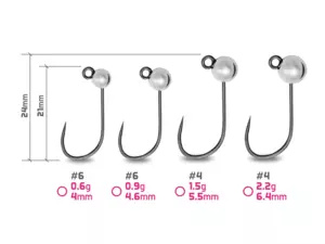 Wolframový jig Delphin T-AREA BL/5ks