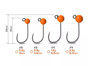 Wolframový jig Delphin T-AREA BL/5ks