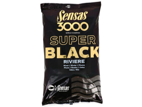 SENSAS Krmení 3000 Super Black (Řeka-černý) 1kg