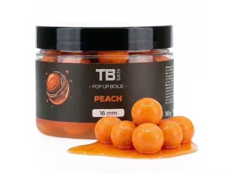 TB Baits Plovoucí Boilie Pop-Up Peach + NHDC 50 g