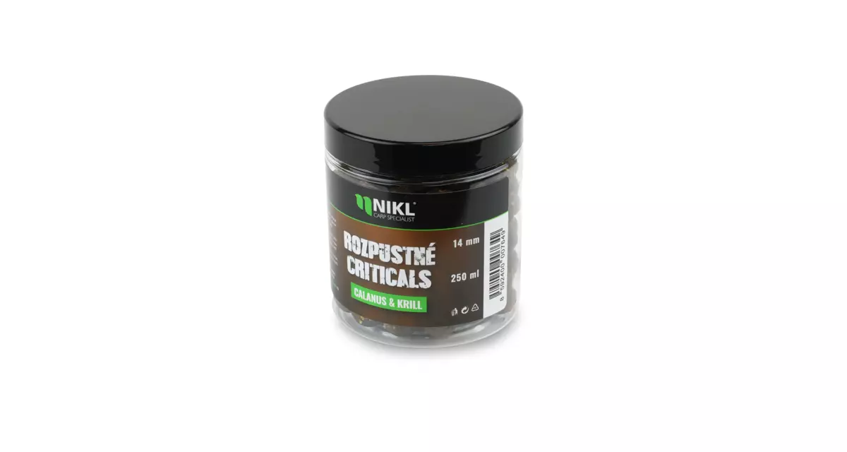 Nikl Rozpustné Criticals boilie Calanus & Krill 250ml