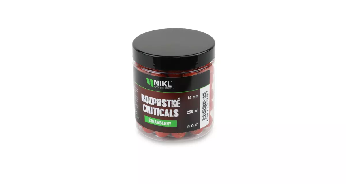Nikl Rozpustné Criticals boilie Strawberry 250ml