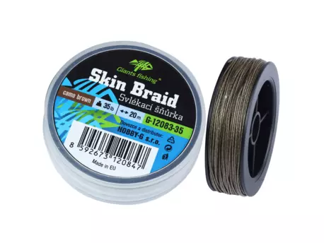 Giants fishing Svlékací šnůra Carp Line Skin Braid Camo brown, 20m