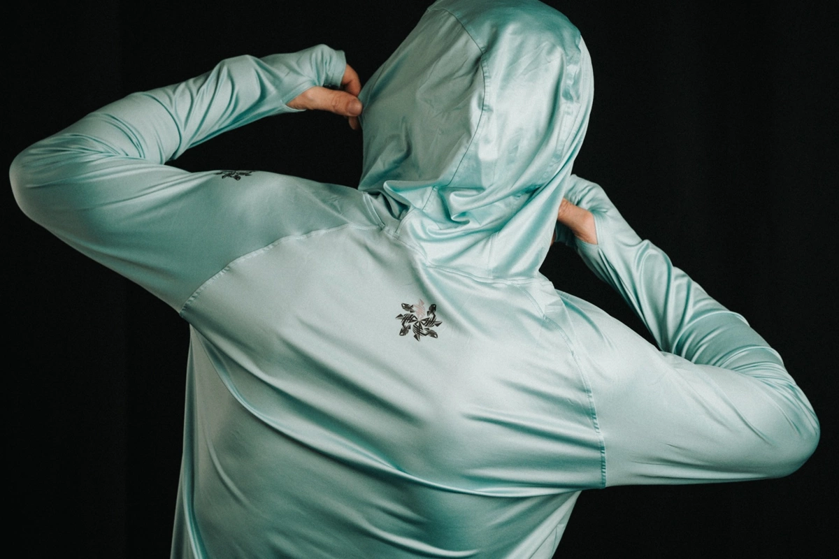 Giants fishing Funkční tričko s dlouhým rukávem UV50+Hoodie Blue