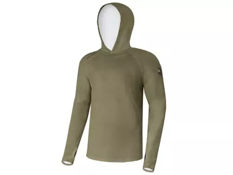 Giants fishing Funkční tričko s dlouhým rukávem UV50+Hoodie Olive Green