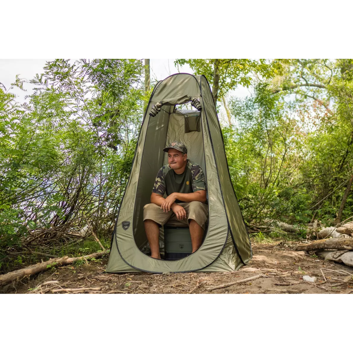 Giants fishing AKČNÍ SET - Skládací přenosná toaleta X-Large + Hygienický stan + Skládací lopatka ZDARMA!
