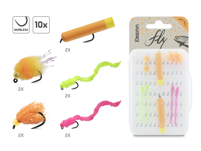Sada umělých mušek Delphin FLY / 10ks