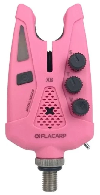 Hlásiče FLACARP - Hlásič X8 s RGB diodou a vysílačem signálu RŮŽOVÝ