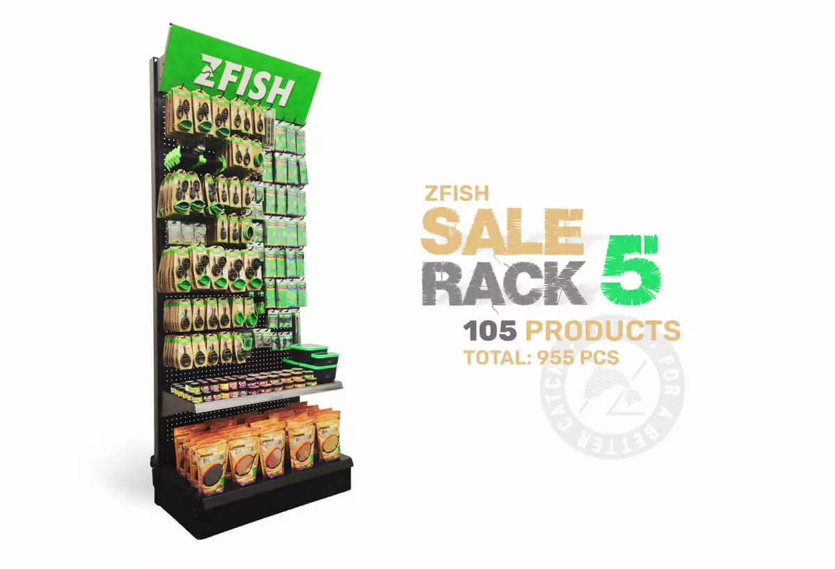 ZFISH Akční Set Produktů 5+ Prodejní Regál Zdarma!