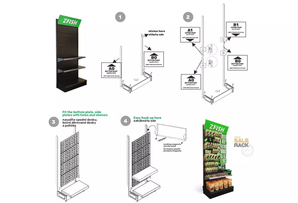 ZFISH Akční Set Produktů 5+ Prodejní Regál Zdarma!