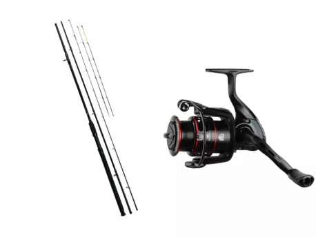 Giants fishing Prut Black Method Feeder 12ft 40-90g + Naviják Gaube Feeder 4000 FD