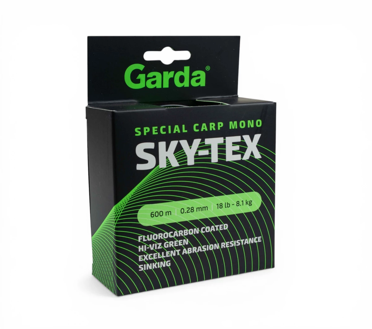 Garda vlasce - SKY-TEX fluo zelený 600m 0,28mm 8,1kg