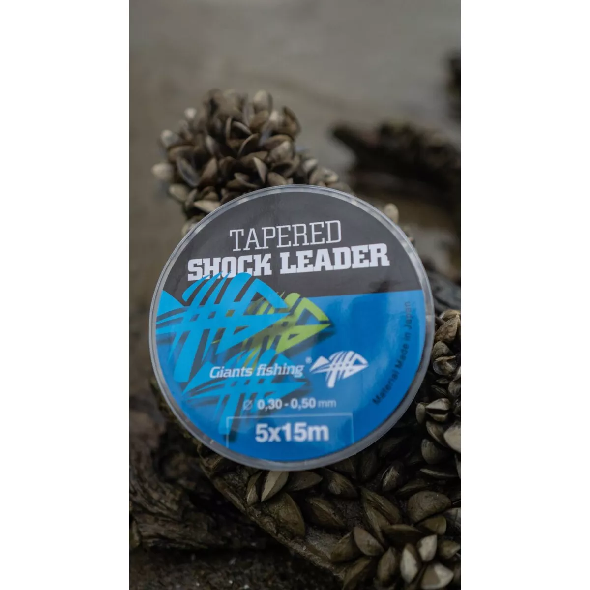 Giants fishing Ujímaný šokový vlasec Tapered Shock Leader 5 x 15 m / 0,35 - 0,65 mm