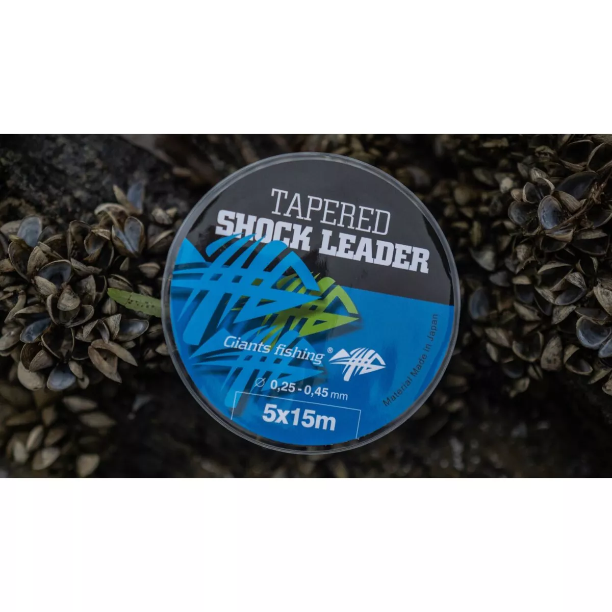 Giants fishing Ujímaný šokový vlasec Tapered Shock Leader 5 x 15 m / 0,35 - 0,65 mm