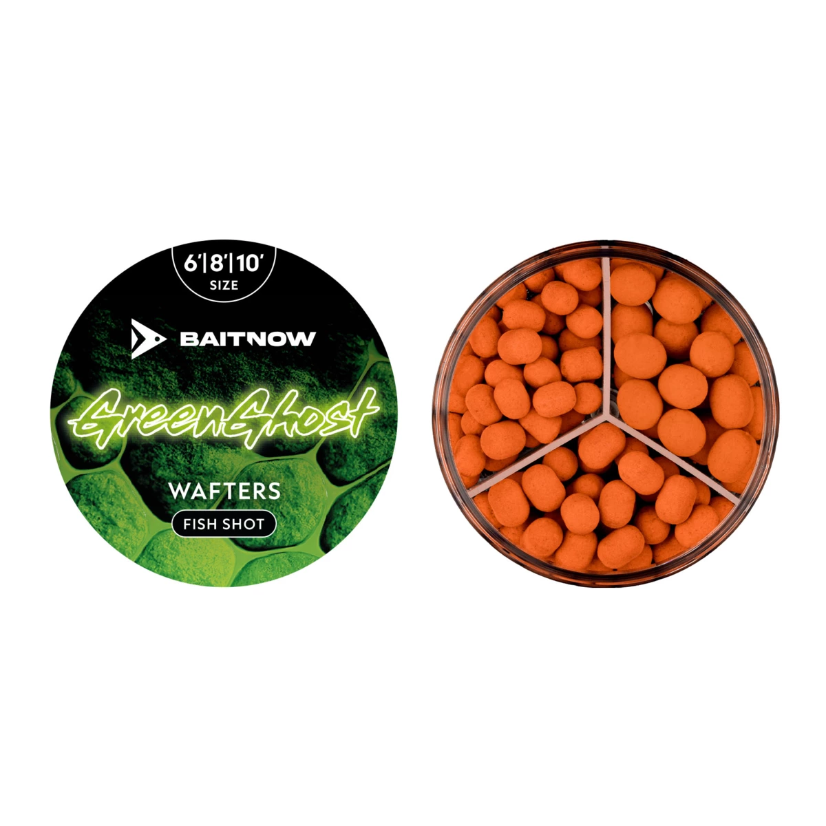 BaitNow Wafters Green Ghost Fish Shot 6/8/10mm 24g