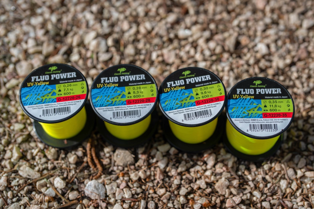 Giants fishing Vlasec Fluo Power UV-Yellow 600m