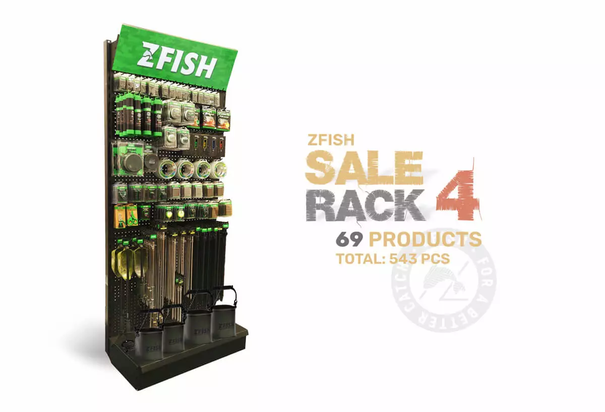 ZFISH Akční Set Produktů 4+ Prodejní Regál Zdarma!