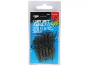 Giants fishing Závěs na zátěžku Heavy Duty Lead Clip with Pin Camo 6ks