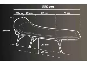 STARBAITS Lehátko Mammoth Bedchair (6 noh)