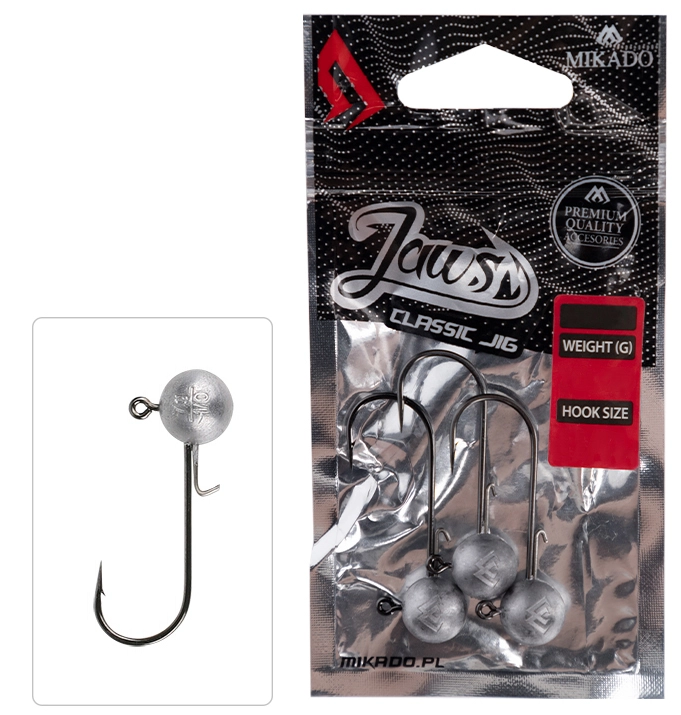 MIKADO JIGOVÉ HLAVIČKY - JAWS CLASSIC - 10g-1/0 BN - 3 ks