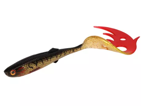 NÁSTRAHA - SICARIO PIKE TAIL 10.5cm/SPOTTED BULLHEAD - 4 ks