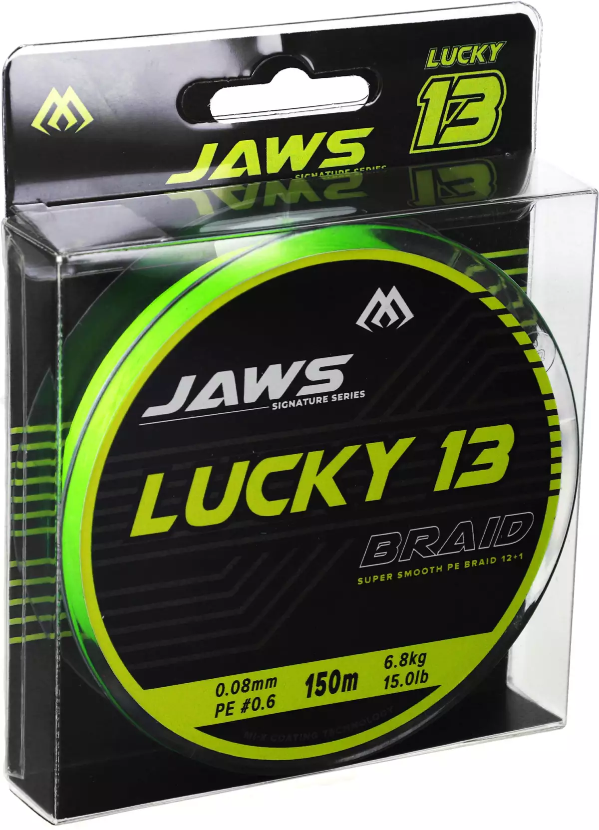 Mikado Pletená šňůra Jaws Lucky 13 0.18 mm 15 kg 150 m Fluo Zelená