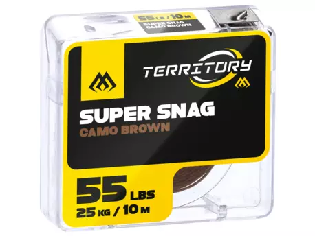 MIKADO BRAID HOOKLINK - SUPER SNAG - 55lbs/10m - CAMO BROWN