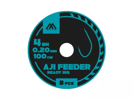 MIKADO READY RIGS - AJI FEEDER nr 12 BN / vlasec: 0.14mm/100cm - 8 pcs.