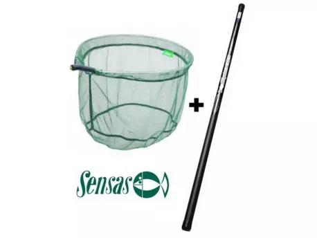 SENSAS Podběrák na plavanou 3m Aligator + Hlava NAVY 55cm