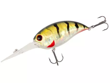 MIKADO WOBLER CRAZY CRANK - 62mm/19.7g/GREEN PERCH - PLOVOUCÍ