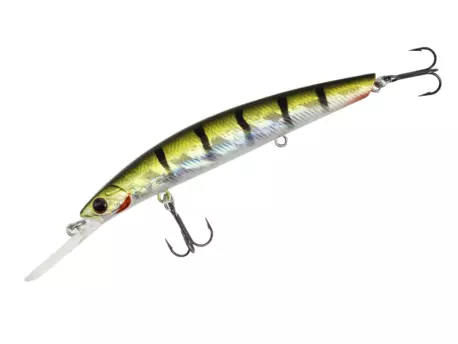 MIKADO WOBLER RUMBA TWITCH - 95mm 9.0g GREEN PERCH - PLOVOUCÍ