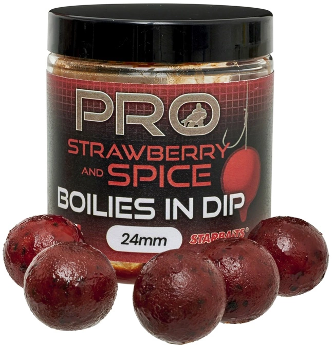 STARBAITS Boilies in Dip Pro Strawberry Spice 150g