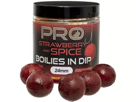 STARBAITS Boilies in Dip Pro Strawberry Spice 150g