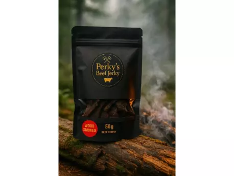 Perky's Jerky Sušené hovězí maso Beef chipsy (Wood Smoked) 50g