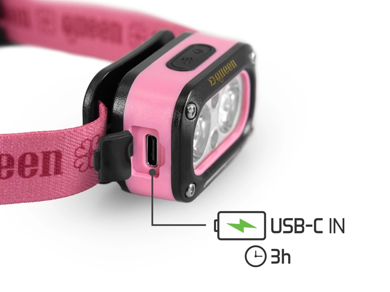 Čelová lampa Delphin QUEEN 3W/1200mAh