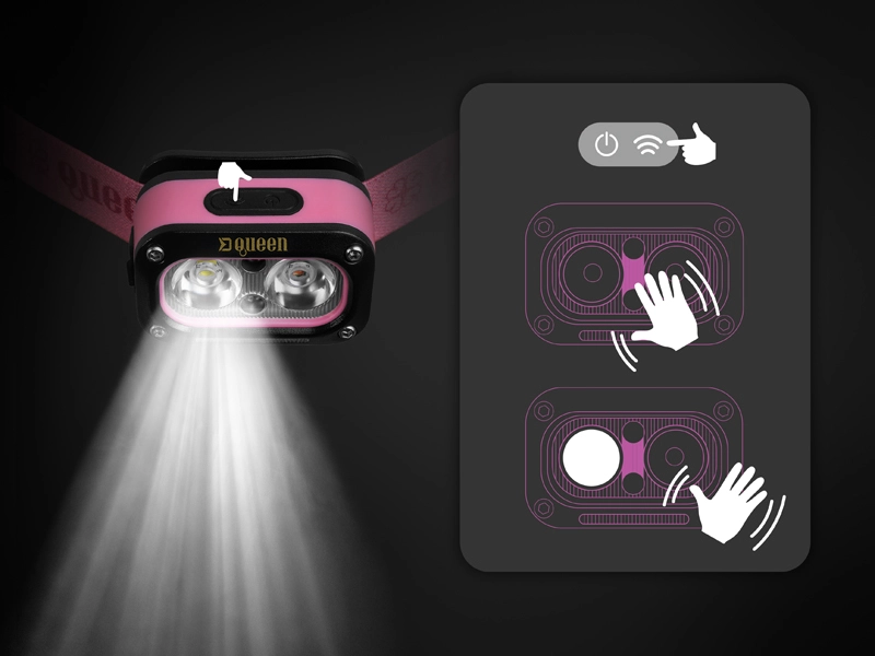 Čelová lampa Delphin QUEEN 3W/1200mAh