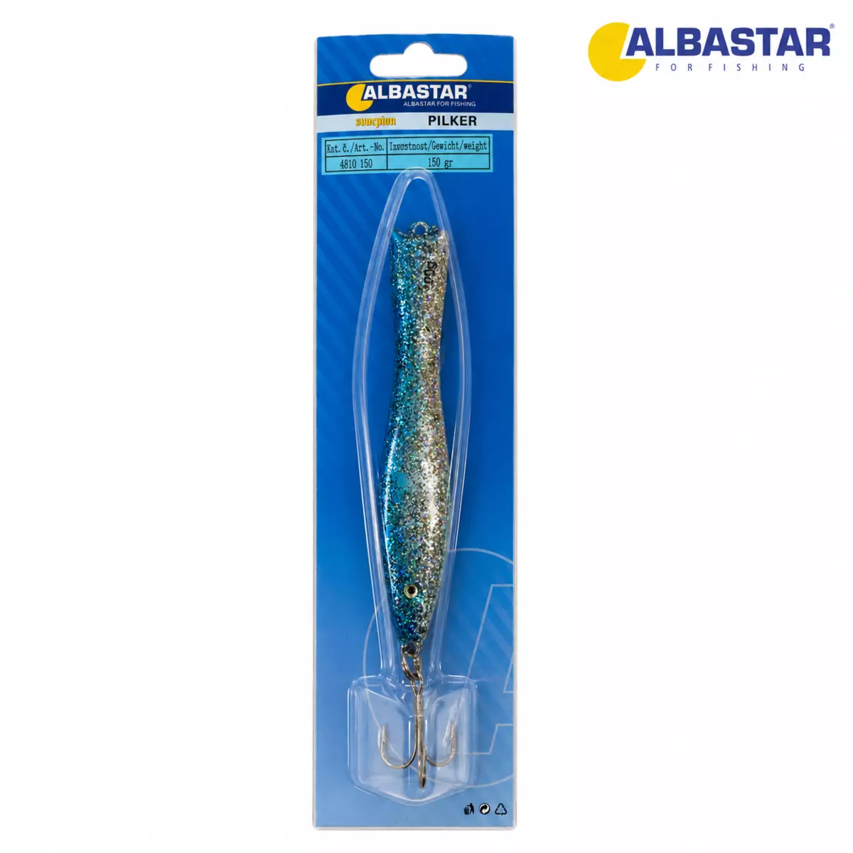 ALBASTAR Pilker Scorpion modro-stříbrná AKCE