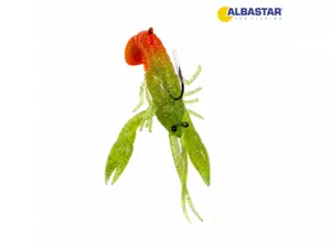 Albastar Scorpion gumový rak s jednoháčkem zeleno-oranžová AKCE